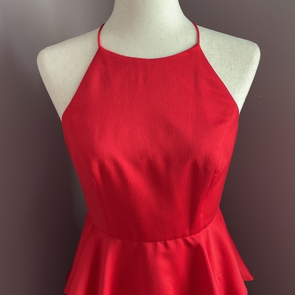 aidan by Aidan Mattox Red Cocktail Dress! High Low Women’s US sz 4 - Picture 6 of 13